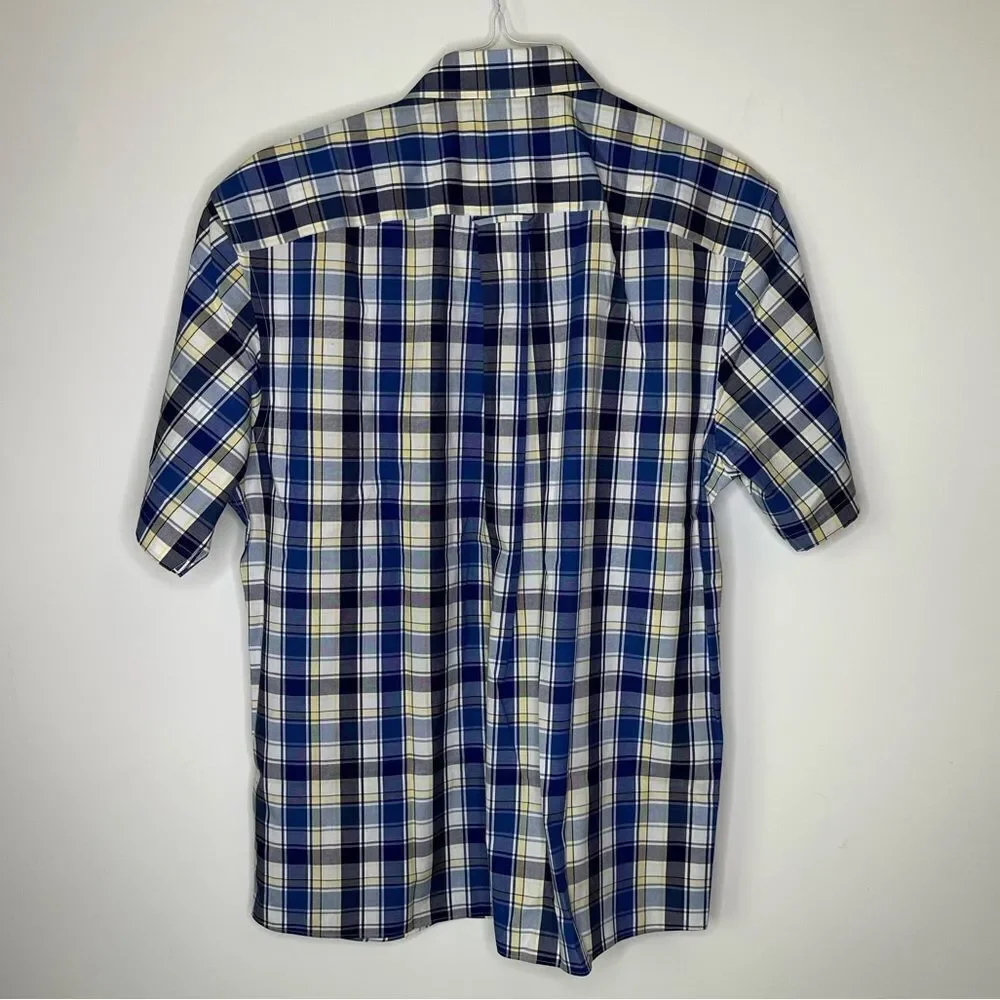 Orvis Active Fit Wrinkle Free SS Yellow & Blue SS Shirt in Size Large - Picture 5 of 7